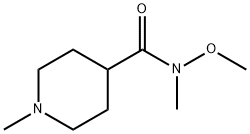 N-甲氧基-N,1-二甲基哌啶-4-羧酰胺 结构式