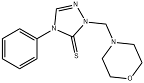 4-Phenyl-2-morpholinomethyl-2H-1,2,4-triazole-3(4H)-thione 结构式
