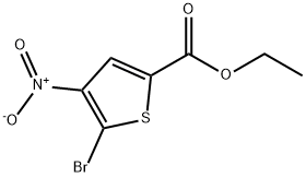 5-溴-4-硝基噻吩-2-甲酸乙酯 结构式