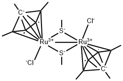 二氯二[MU-(甲硫醇)]二[(1,2,3,4,5-ETA)-1,2,3,4,5-五甲基-2,4-环戊二烯基]二钌 结构式