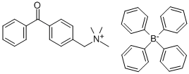 N-(4-[BENZOYL]BENZYL)-N,N,N-TRIMETHYL AMMONIUM TETRAPHENYLBORATE 结构式