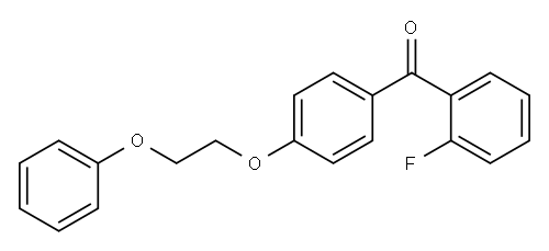 2-氟-4'-(2-苯氧基乙氧基)苯并苯酮 结构式