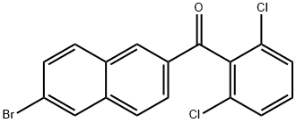 6-BROMO-2-(2,6-DICHLOROBENZOYL)NAPHTHALENE 结构式