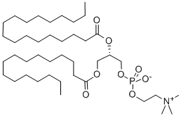 3-PALMITOYL-2-STERAOYL-SN-GLYCERO-1-PHOSPHORYLCHOLINE 结构式