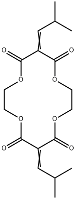 3,10-Diisobutylidene-1,5,8,12-tetraoxacyclotetradecane-2,4,9,11-tetrone 结构式
