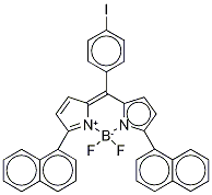 4,4-二氟-8-(4'-碘苯基)-1,7-双-(1'-萘基)-4-硼烷-3Α,4Α-二氮杂-S-茚并四烯 结构式