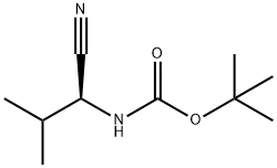 N-[(1S)-1-氰基-2-甲基丙基]-氨基甲酸叔丁酯 结构式