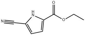 5-氰基-1H-吡咯-2-甲酸乙酯 结构式
