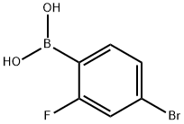 4-溴-2-氟苯硼酸 结构式