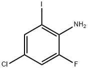 4-氯-2-氟-6-碘苯胺 结构式