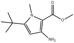 1H-Pyrrole-2-carboxylicacid,3-amino-5-(1,1-dimethylethyl)-1-methyl-,methyl 结构式