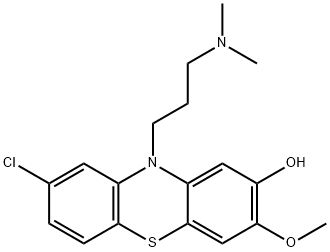 8-Chloro-10-[3-(dimethylamino)propyl]-3-methoxy-10H-phenothiazin-2-ol 结构式
