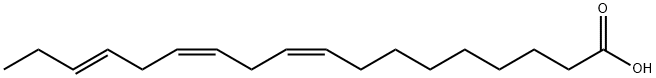 (9E,12Z,15Z)-9,12,15-Octadecatrienoic acid 结构式