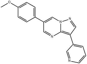 6-(4-甲氧基苯基)-3-(吡啶-3-基)吡唑并[1,5-A]嘧啶 结构式