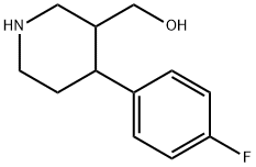 4-(4-FLUOROPHENYL)-3-PIPERIDINEMETHANOL 结构式