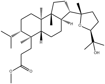 (24S)-20,24-Epoxy-25-hydroxy-3,4-secodammaran-3-oic acid methyl ester 结构式