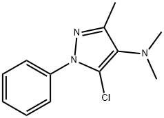 5-chloro-N,N,3-trimethyl-1-phenyl-pyrazol-4-amine 结构式