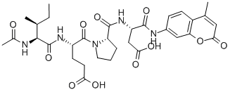 AC-ILE-GLU-PRO-ASP-AMC 结构式