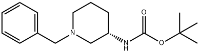 R)-1-苄基-3-N-叔丁氧羰基氨基哌啶 结构式
