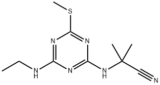 2-[(4-ethylamino-6-methylsulfanyl-1,3,5-triazin-2-yl)amino]-2-methyl-p ropanenitrile 结构式