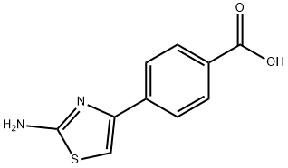 4-(2-氨基-4-噻唑基)苯甲酸 结构式