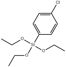 氯代苯基三乙氧基硅烷(间位与对位异构体的混合物) 结构式