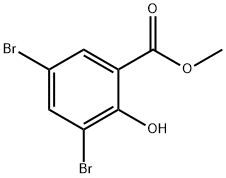 3,5-二溴-2-羟基苯甲酸甲酯 结构式