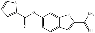2-(氨基亚氨基甲基)苯并[B]噻吩-6-基-2-噻吩羧酸酯 结构式
