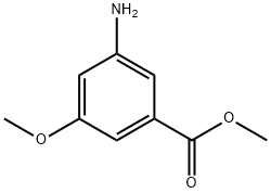 3-氨基-5-甲氧基苯甲酸甲酯 结构式