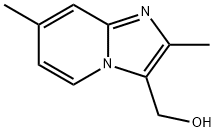 (2,7-二甲基咪唑并[1,2-A]吡啶-3-基)甲醇 结构式