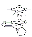 (S)-(-)-4-吡咯烷吡啶基L(五甲基环戊二烯)铁 结构式