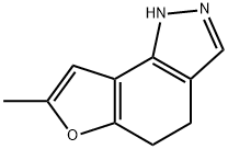7-METHYL-4,5-DIHYDRO-1H-FURO[2,3-G]INDAZOLE 结构式