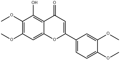 5-羟基-3',4',6,7-四甲氧基黄酮 结构式