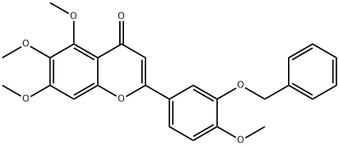 3-苄氧基-4,5,6,7-四甲氧基黄酮 结构式