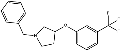 1-BENZYL-3-[(A,A,A-TRIFLUORO-M-TOLYL)OXY]-PYRROLIDINE 结构式