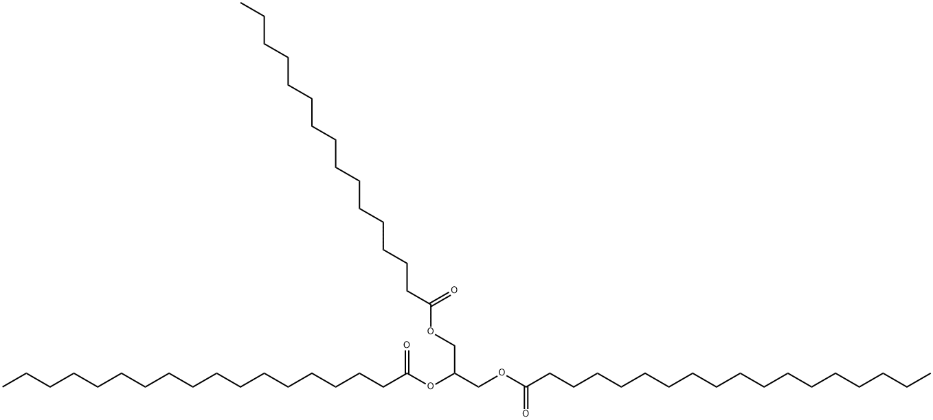 1-O-Palmitoyl-2-O,3-O-distearoylglycerol 结构式