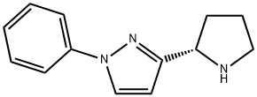 1-Phenyl-3-[(2R)pyrrolidinyl]-1H-pyrazole 结构式