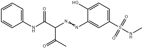 2-[[2-HYDROXY-5-[(METHYLAMINO)SULPHONYL]PHENYL]AZO]-3-OXO-N-PHENYLBUTYRAMIDE 结构式