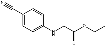 N-(4-氰基苯基)氨基乙酸乙酯 结构式