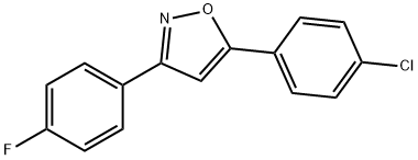 Isoxazole, 5-(4-chlorophenyl)-3-(4-fluorophenyl)- 结构式