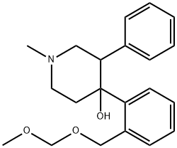 4-(2 - ((甲氧基甲氧基)甲基)苯基)-1-甲基-3-苯基哌啶-4-醇 结构式