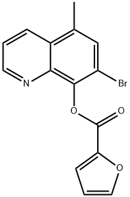 7-BROMO-5-METHYL-8-QUINOLYL 2-FUROATE 结构式