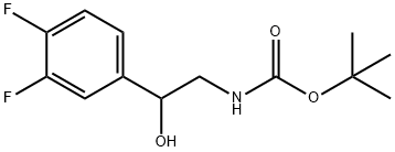 N-BOC-2-(3,4-二氟苯基)-2-羟基乙胺 结构式