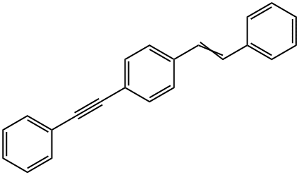 1-(反-2-苯基乙烯基)-4-(苯基乙炔基)苯 结构式