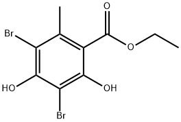 2,4-二羟基-3,5-二溴-6-甲基苯甲酸乙酯 结构式