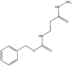 (3-肼基-3-氧代丙基)氨基甲酸苄酯 结构式