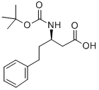 (R)-N-叔丁氧羰基-3-氨基-5-苯基戊酸 结构式