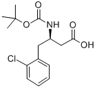BOC-(R)-3-氨基-4-(2-氯苯基)-丁酸 结构式
