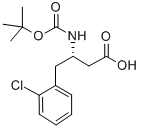 BOC-(S)-3-氨基-4-(2-氯苯基)-丁酸 结构式