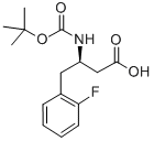 BOC-(R)-3-氨基-4-(2-氟苯基)-丁酸 结构式